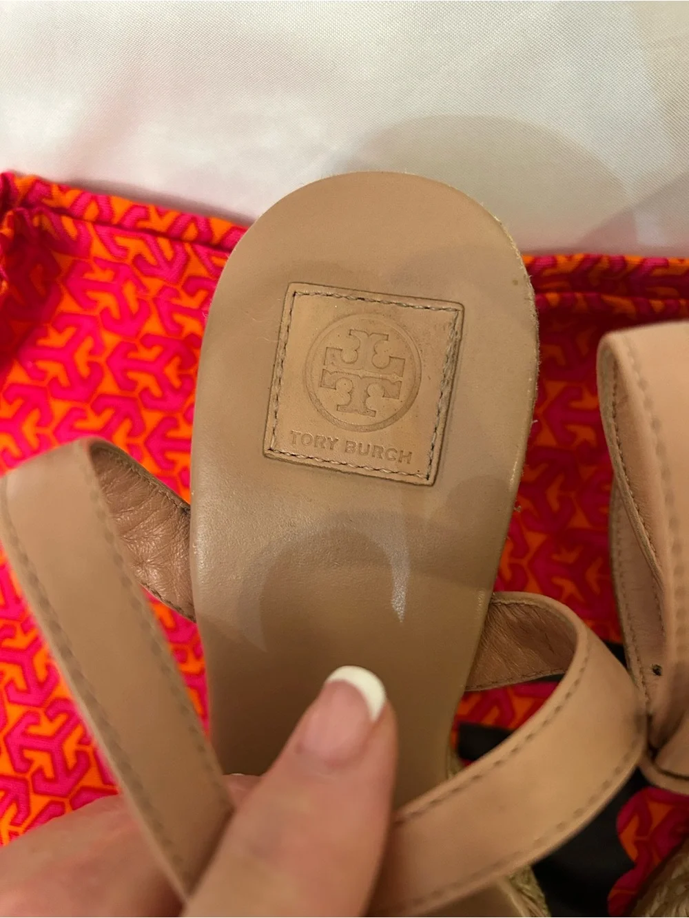 Tory Burch Leather Ankle-Strap Wedge Sandals